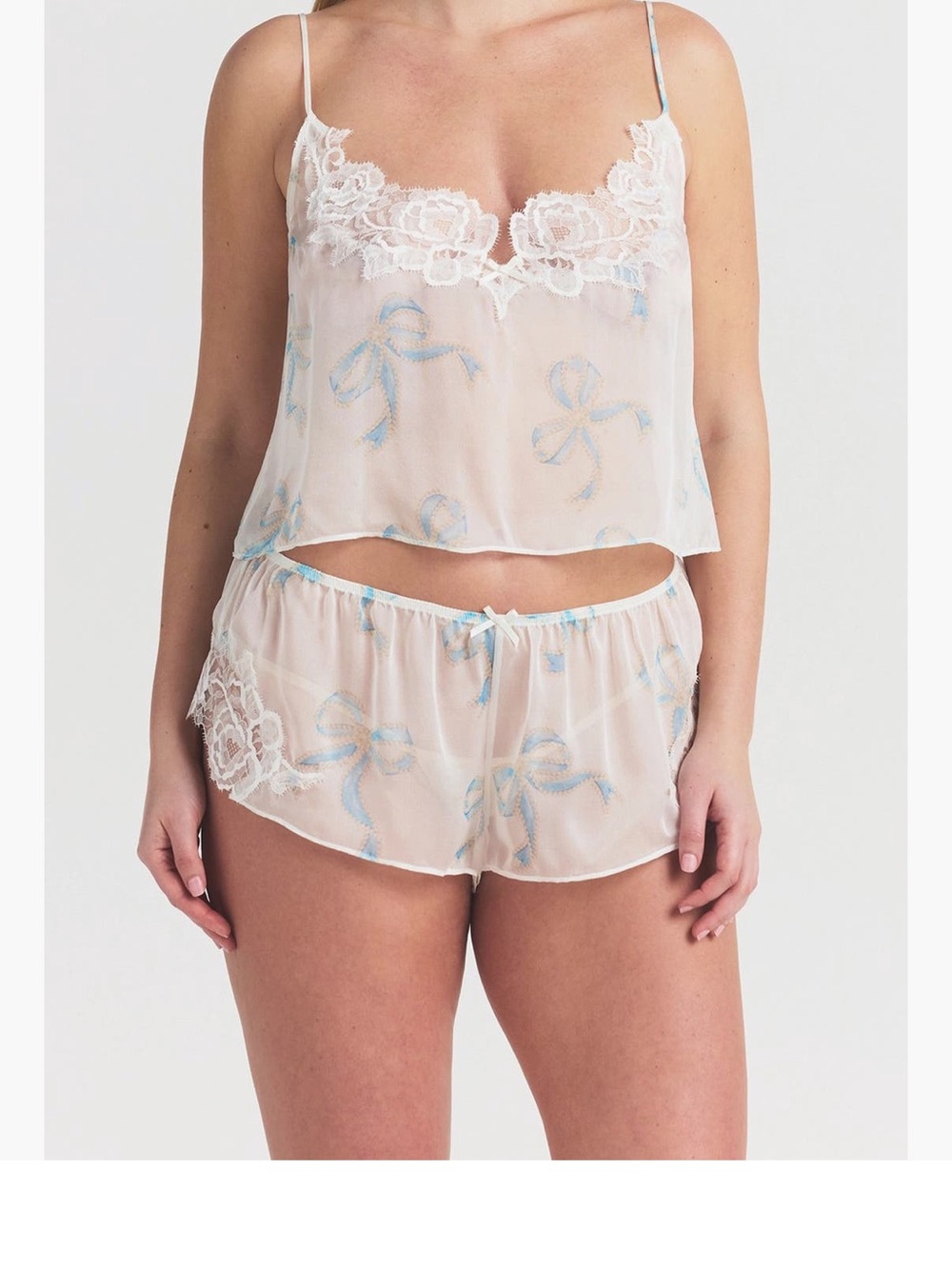 Skims Romance silk cami and shorts set